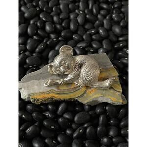 Mexico Sterling Silver 3D FIGURAL Koala Bear Branch🐨Animal Brooch Pin Taxco